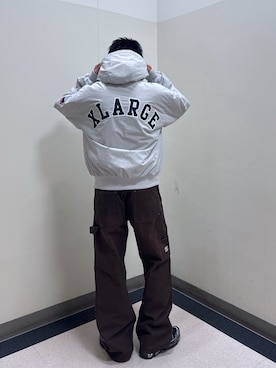 「アイテム（ナイロンジャケット、グレー系）」を使った、永田　京平さん（メンズ・176cm）の秋コーディネート