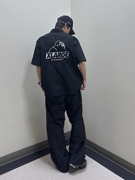 「XLARGE（エクストララージ）のVENTILATION PANTS（その他パンツ、ブラック系）」を使った、永田　京平さん（メンズ・176cm）の春コーディネート
