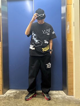 「アイテム（スウェットパンツ）」を使った、永田　京平さん（メンズ・176cm）の夏コーディネート