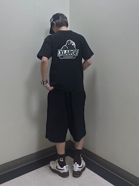「XLARGE（エクストララージ）のCANVAS TACTICAL BARREL BAG（ショルダーバッグ、その他）」を使った、永田　京平さん（メンズ・176cm）の春コーディネート