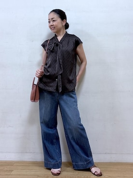 「ROPE'（ロペ）のアイテム」を使った、akiさん（レディース・164cm）の夏コーディネート