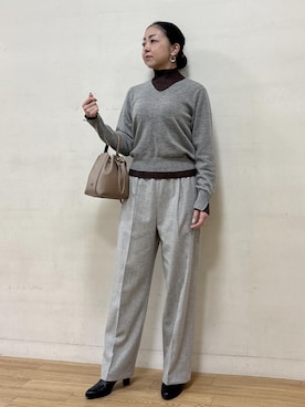 「アイテム（ハンドバッグ）」を使った、akiさん（レディース・164cm・40代）の秋コーディネート