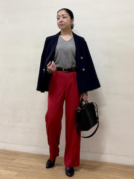 「アイテム（テーラードジャケット）」を使った、akiさん（レディース・164cm・40代）の秋コーディネート