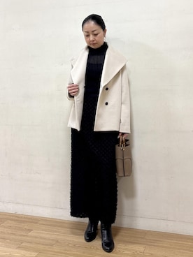 「アイテム（ステンカラーコート）」を使った、akiさん（レディース・164cm・40代）の秋コーディネート