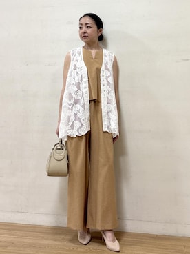 「ROPE'（ロペ）のアイテム」を使った、akiさん（レディース・164cm）の春コーディネート