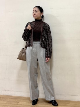 「アイテム（ハンドバッグ）」を使った、akiさん（レディース・164cm・40代）の秋コーディネート