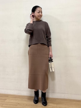 「アイテム（ハンドバッグ）」を使った、akiさん（レディース・164cm・40代）の冬コーディネート