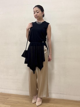 「ROPE'（ロペ）のアイテム（トップス）」を使った、akiさん（レディース・164cm）の春コーディネート