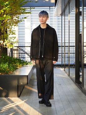 「STUDIOUS（ステュディオス）のアイテム（ブルゾン）」を使った、yusanさん（メンズ・176cm）の秋コーディネート