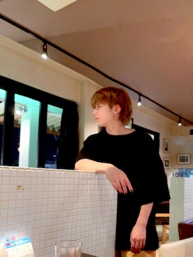 「ASTRONOMY（アストロノミー）のアイテム（スラックス）」を使った、ryui5826さん（メンズ・165cm）の夏コーディネート