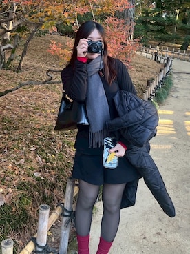 「アイテム（レッグウェア）」を使った、air049さん（レディース・151cm・20代）の秋コーディネート