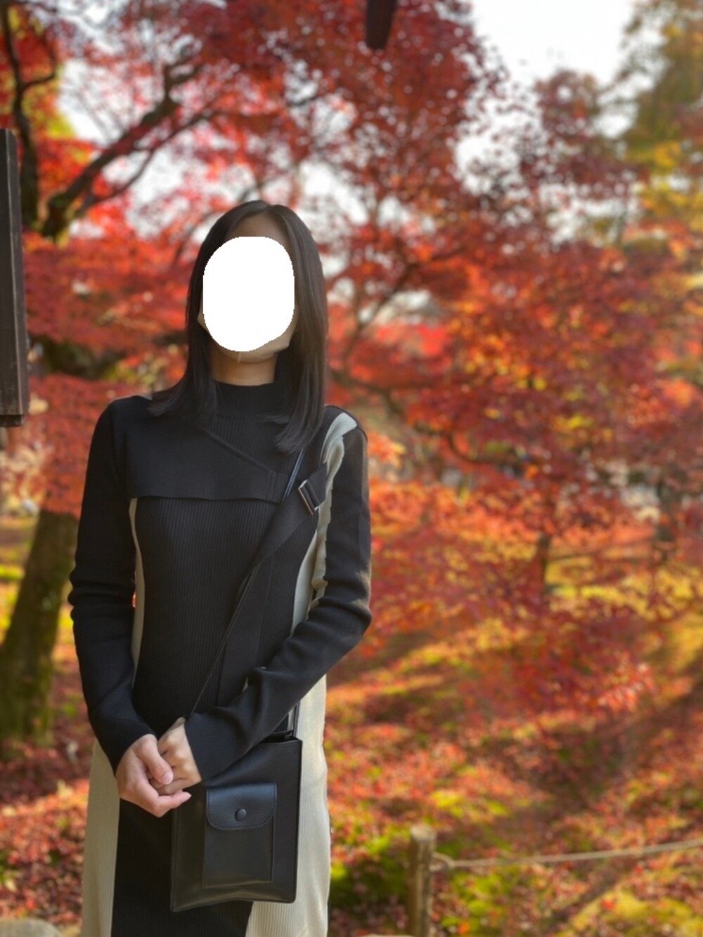 「秋服まるっと大公開」｜「UNITED TOKYOのコンビネーションリブワンピース（ワンピース、ブラック系）」を使った、にっちょめさん（レディース・165cm）の秋コーディネートの1枚目の写真