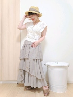 「AmbreNeige」｜「アイテム（帽子）」を使った、yonyonyon4888さん（レディース・156cm）の夏コーディネート