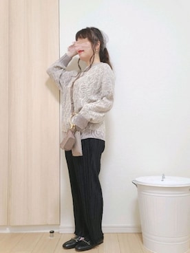 「サテンパンツ」｜「アイテム（ローファー）」を使った、yonyonyon4888さん（レディース・156cm）の秋コーディネート