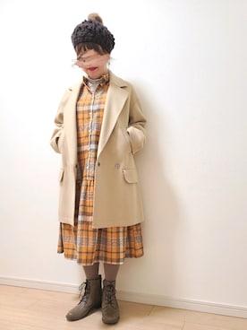 「Harriss（ハリス）のアイテム」を使った、yonyonyon4888さん（レディース・156cm）の冬コーディネート