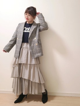 「Te chichi CLASSIC（テチチクラシック）のアイテム（スカート）」を使った、yonyonyon4888さん（レディース・156cm）の秋コーディネート