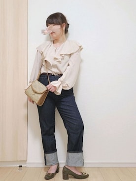 デニムパンツを使った ぽっちゃり の人気ファッションコーディネート Wear