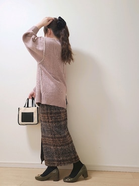 「チェック柄に恋してる」｜「アイテム（パンプス）」を使った、yonyonyon4888さん（レディース・156cm）の冬コーディネート