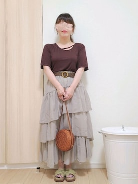 「AmbreNeige」｜「アイテム（サンダル）」を使った、yonyonyon4888さん（レディース・156cm）の夏コーディネート
