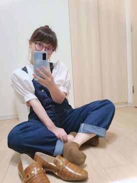 「AmbreNeige」｜「アイテム（サロペット/オーバーオール）」を使った、yonyonyon4888さん（レディース・156cm）の秋コーディネート