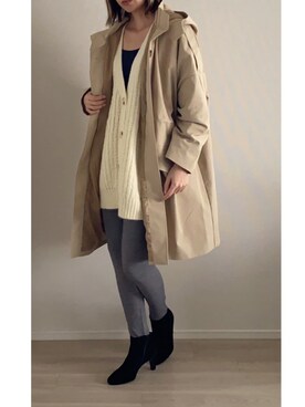 「秋トレンド2021」｜「アイテム（トレンチコート）」を使った、parishsstoreさん（レディース・158cm）の秋コーディネート
