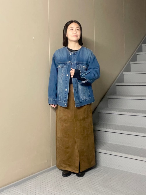 ノーカラーオーバーサイズGジャン（デニムジャケット）｜URBAN