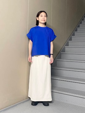「SonnyLabel」｜「アイテム（スカート）」を使った、フタバさん（レディース・151cm）の夏コーディネート