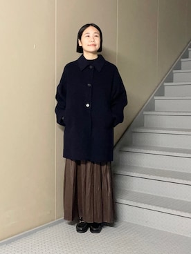 「アイテム（ステンカラーコート）」を使った、フタバさん（レディース・151cm・20代）の秋コーディネート