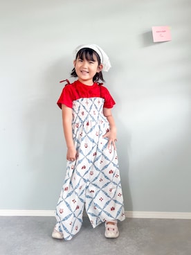「アイテム（Tシャツ/カットソー）」を使った、いちふぅ姉妹さん（キッズ・121cm）の夏コーディネート