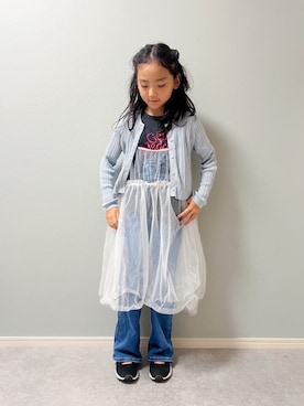 「アイテム（ワンピース）」を使った、いちふぅ姉妹さん（キッズ・136cm）の秋コーディネート