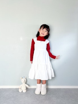 「アイテム（トップス）」を使った、いちふぅ姉妹さん（キッズ・110cm）の秋コーディネート