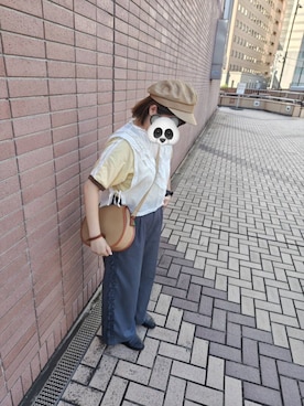 「アイテム（キャスケット）」を使った、ちきさん（レディース・152cm）の秋コーディネート