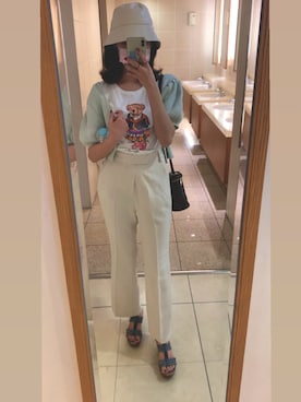 「LOWRYS FARM（ローリーズファーム）のＤＲＹカラーフレアパンツ　941232（その他パンツ）」を使った、paruru31さん（レディース・160cm）の秋コーディネート