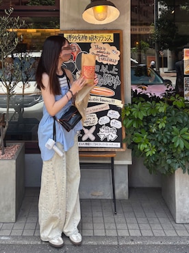 「MARNI（マルニ）のアイテム」を使った、irihoさん（レディース・164cm）の夏コーディネート