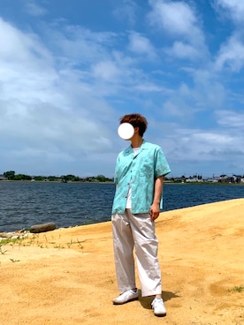「RUUBON（ルーボン）のアイテム（その他パンツ）」を使った、lemonさん（メンズ・170cm）の夏コーディネート