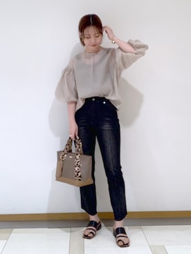 「フレアデニム」｜kaoruko*さん（レディース・164cm）の夏コーディネート