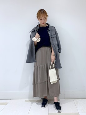 「シュシュ」｜kaoruko*さん（レディース・164cm・20代）の秋コーディネート