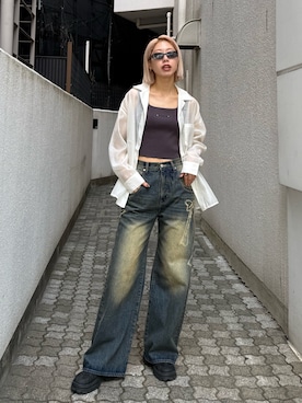 大谷亜宥茄 (EMODA)さん（レディース・170cm）の夏コーディネート