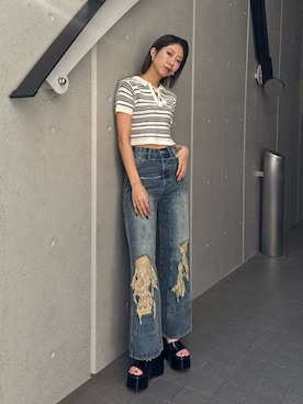 「EMODA」｜大谷亜宥茄 (EMODA)さん（レディース・170cm）の春コーディネート