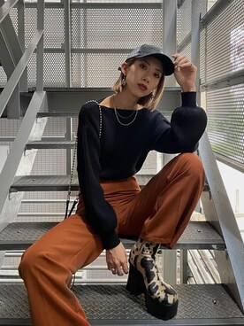 大谷亜宥茄 (EMODA)さん（レディース・170cm）の秋コーディネート