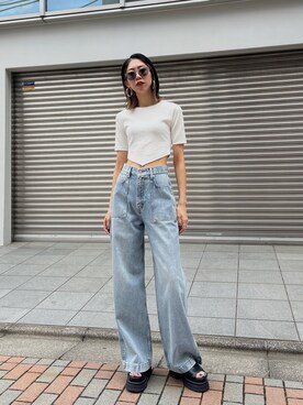 「EMODA（エモダ）のタンクラバーサンダル（サンダル）」を使った、大谷亜宥茄 (EMODA)さん（レディース・170cm）の春コーディネート