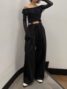 「EMODA（エモダ）のアイテム（その他パンツ）」を使った、大谷亜宥茄 (EMODA)さん（レディース・170cm）の秋コーディネート