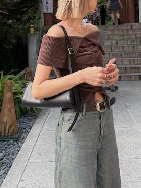 「アイテム（ニット/セーター）」を使った、大谷亜宥茄 (EMODA)さん（レディース・170cm）の夏コーディネート