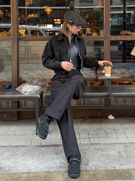 「EMODA（エモダ）のアイテム（ジャケット/アウター）」を使った、大谷亜宥茄 (EMODA)さん（レディース・170cm）の春コーディネート