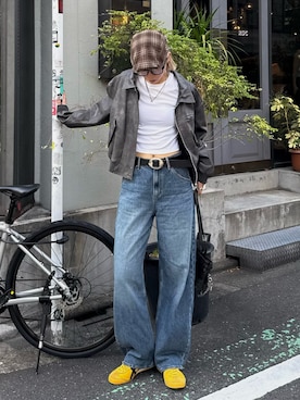 「アイテム（ハンチング/ベレー帽）」を使った、大谷亜宥茄 (EMODA)さん（レディース・170cm）の秋コーディネート