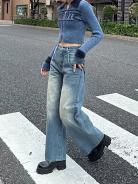 「EMODA（エモダ）のアイテム（パンツ）」を使った、大谷亜宥茄 (EMODA)さん（レディース・170cm）の冬コーディネート