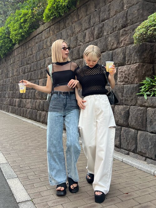 セール】メッシュジャガードキャミソールセット（Tシャツ/カットソー 