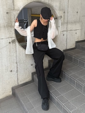 「アイテム（その他トップス）」を使った、大谷亜宥茄 (EMODA)さん（レディース・170cm）の夏コーディネート