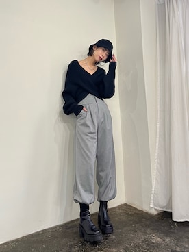 大谷亜宥茄 (EMODA)さん（レディース・170cm）の冬コーディネート