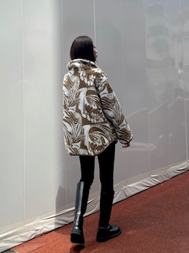 「EMODA（エモダ）のトラックソールロングブーツ（ブーツ）」を使った、大谷亜宥茄 (EMODA)さん（レディース・172cm）の夏コーディネート